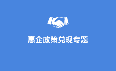 惠企政策兑现专题