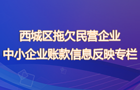 西城区拖欠民营企业中小企业账款信息反映专栏